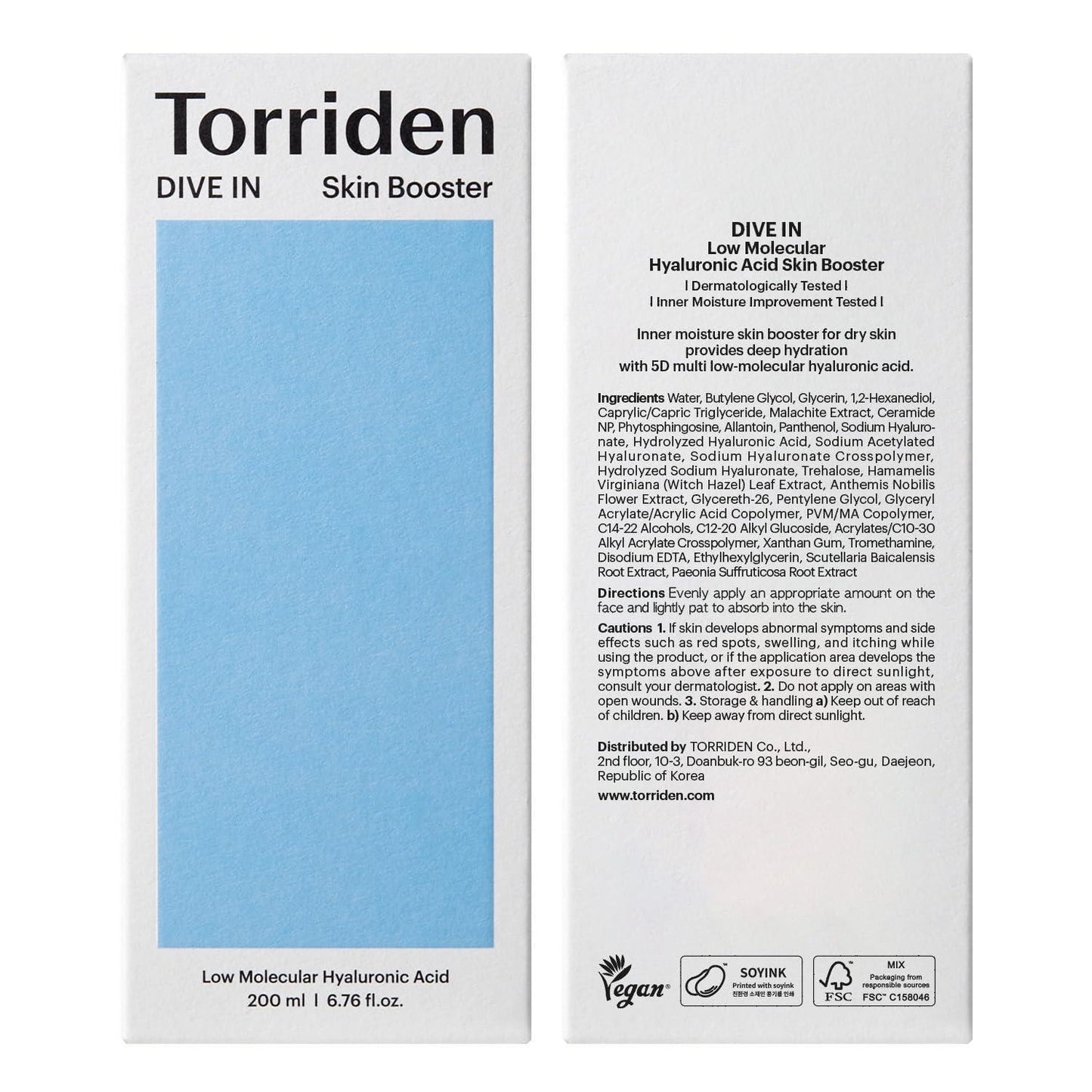 Torriden - DIVE IN Low Molecular Hyaluronic Acid Toner 300ml