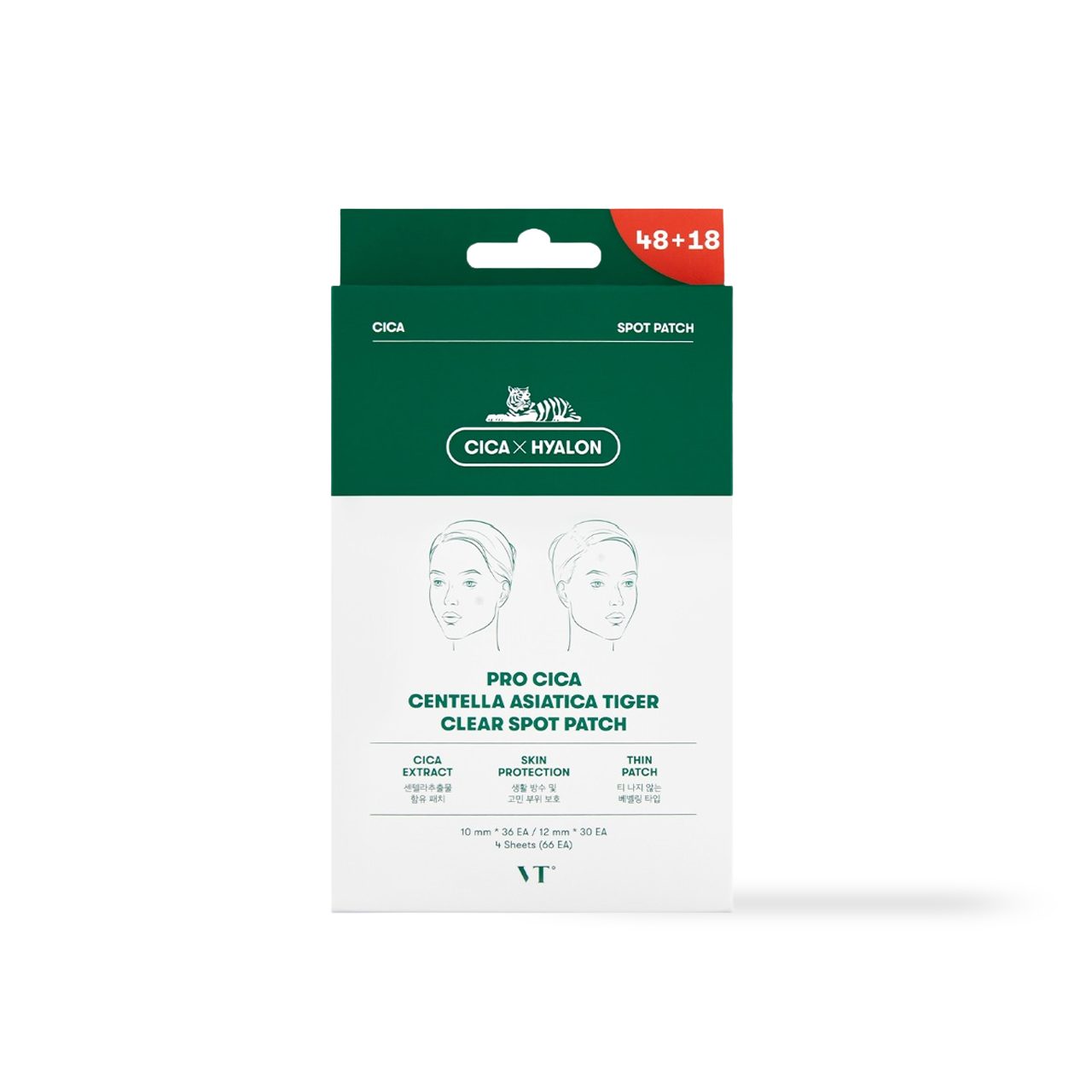 VT Cosmetics - PRO CICA Centella Asiatica Tiger Clear Spot Patch 66ea