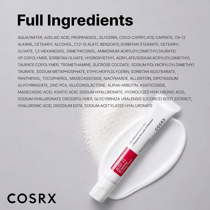COSRX - Azelaic Acid 10 B5 Redness Soothing Cream Gel 30ml