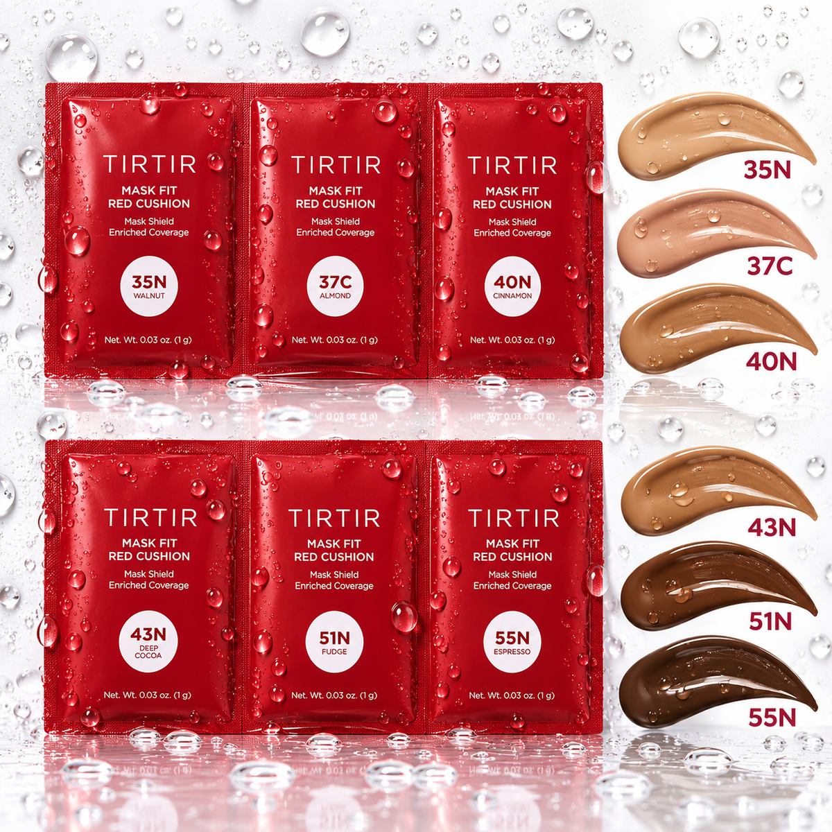 TIRTIR - Mask Fit Red Cushion 6 Shade Trial Kit (1g X 6ea)