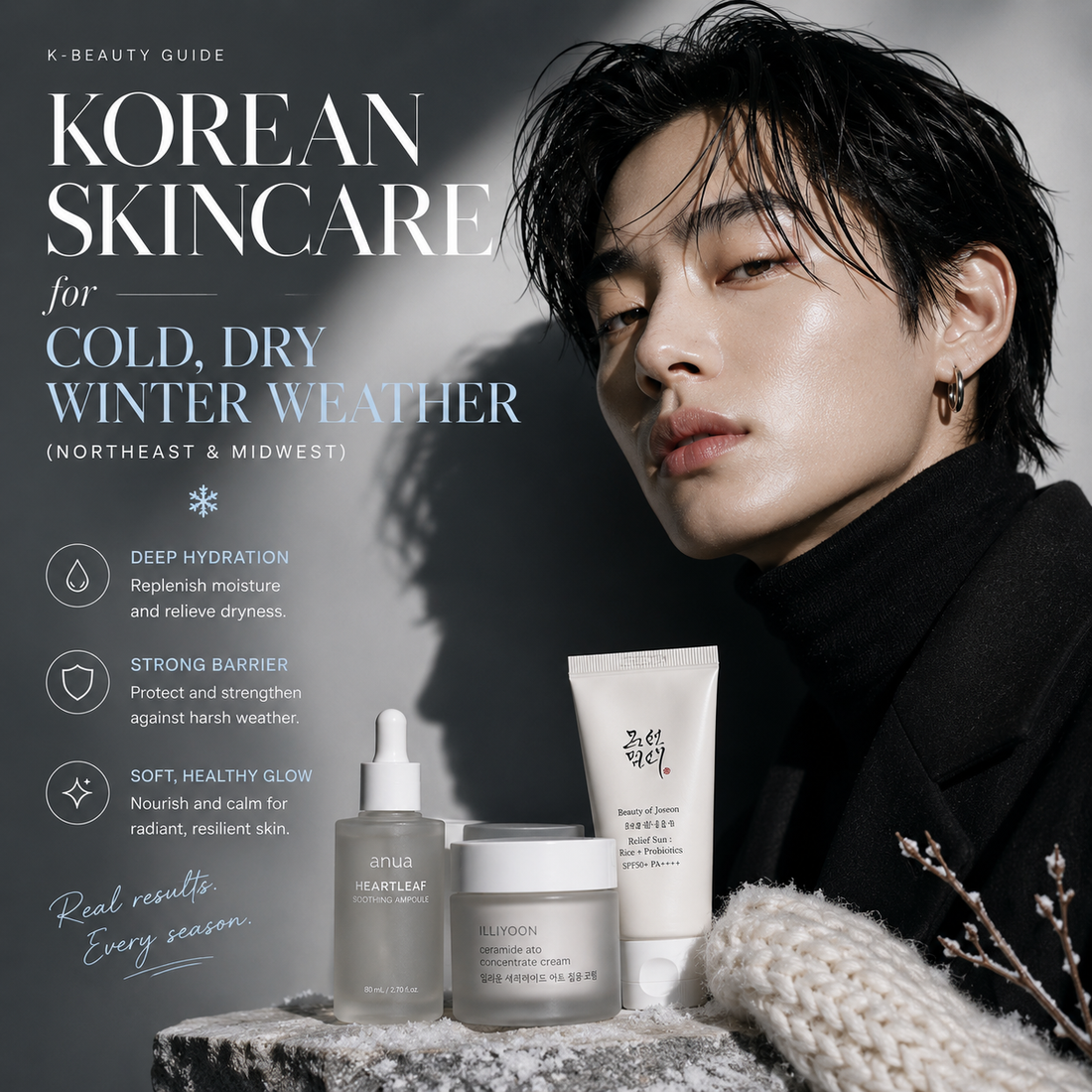 Korean skincare for cold, dry winter weather and barrier care