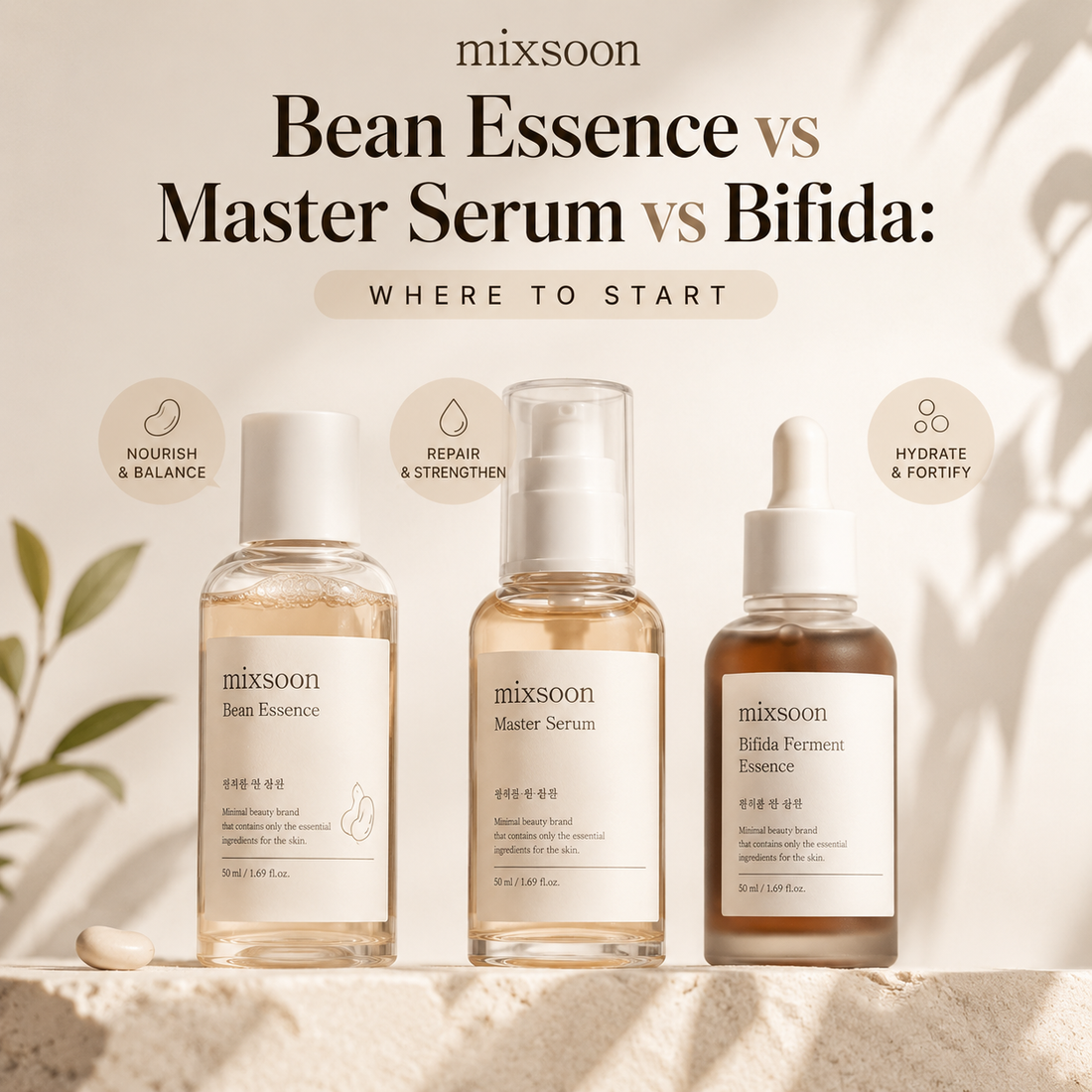 mixsoon Bean Essence vs Master Serum vs Bifida: Where to Start
