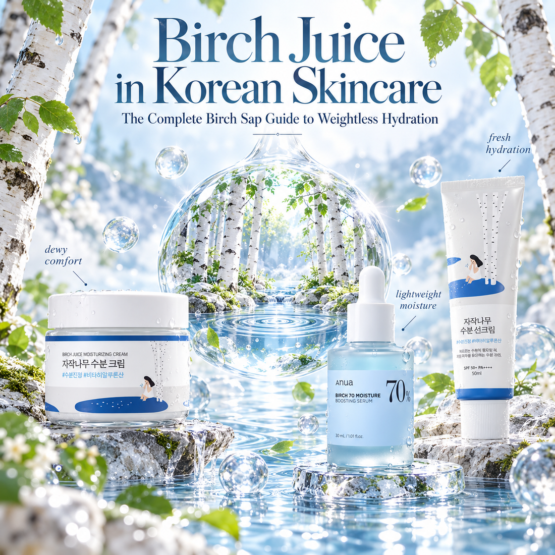 Birch Juice in Korean Skincare: The Complete Birch Sap Guide to Weightless Hydration