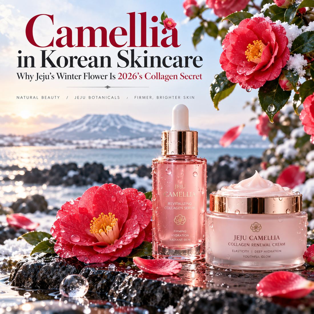 Camellia in Korean Skincare: Why Jeju’s Winter Flower Is 2026’s Collagen Secret