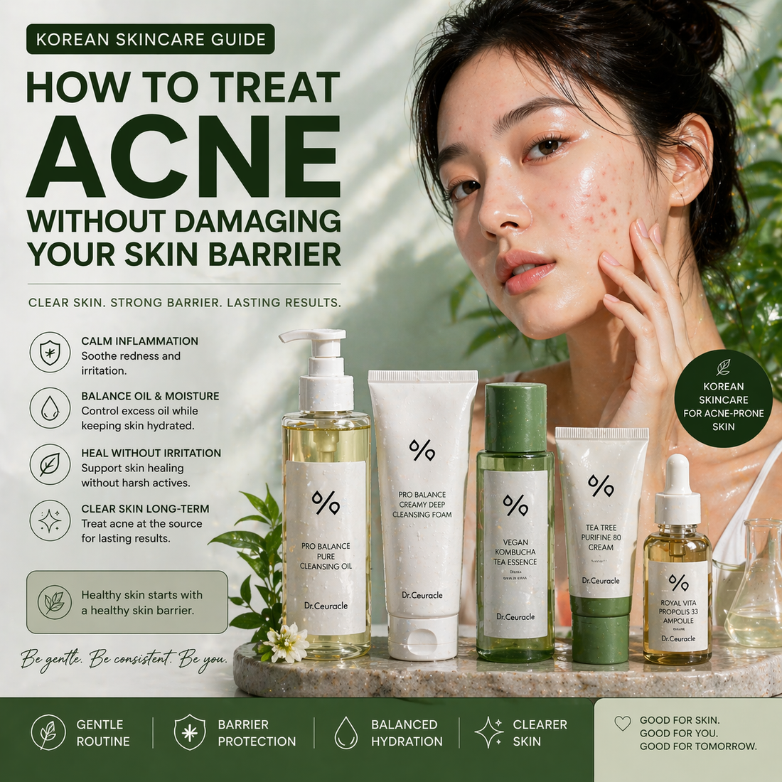 How to Treat Acne Without Damaging Your Skin Barrier (Korean Skincare Guide)