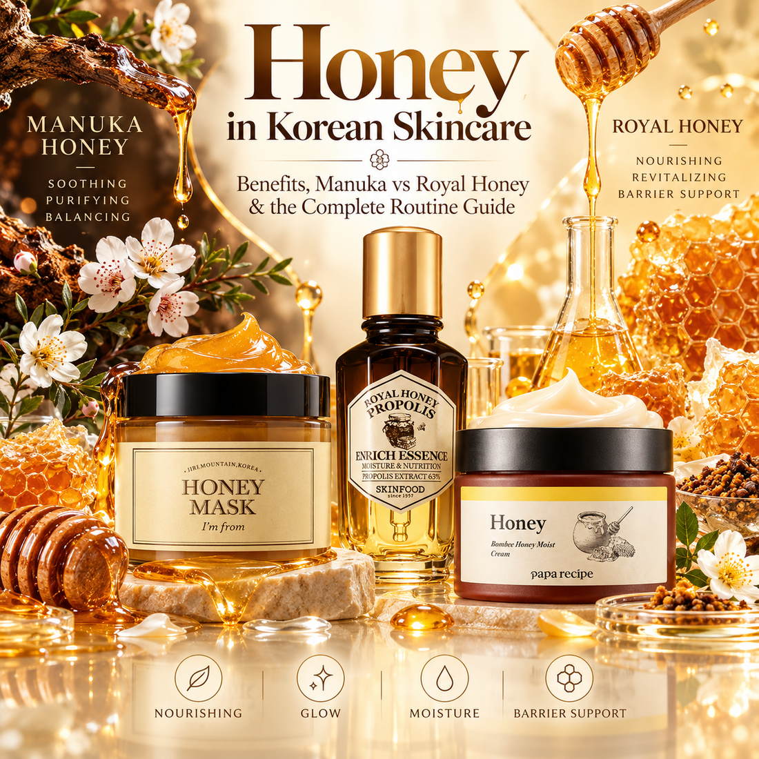 Honey in Korean Skincare: Benefits, Manuka vs Royal Honey & the Complete Routine Guide