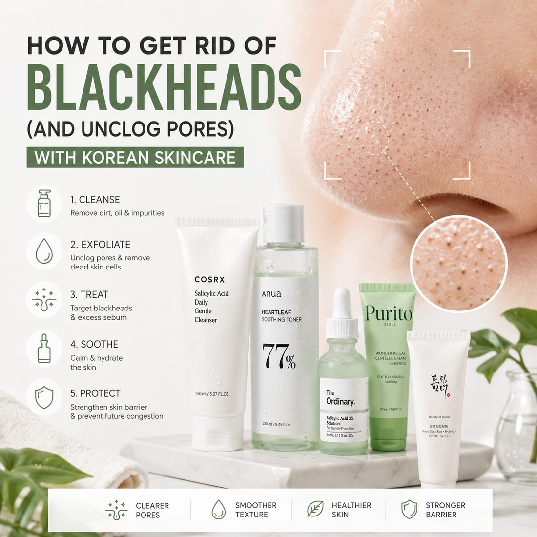 How to Get Rid of Blackheads (and Unclog Pores) with Korean Skincare