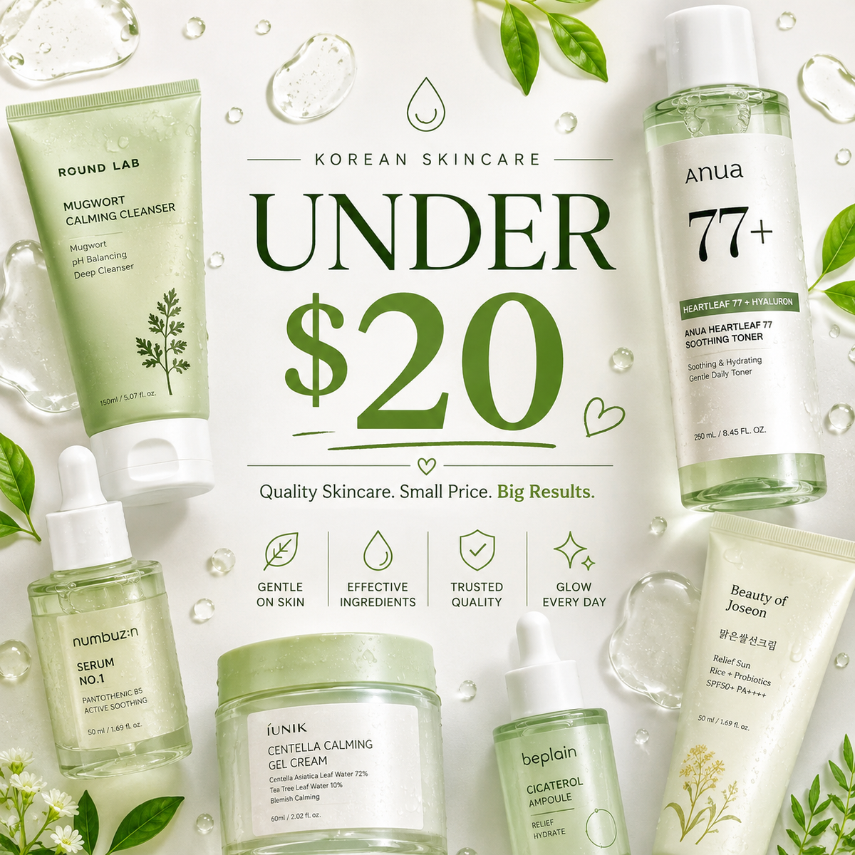 Korean Skincare Under $20