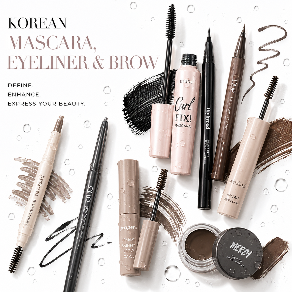 Korean Mascara, Eyeliner & Brow