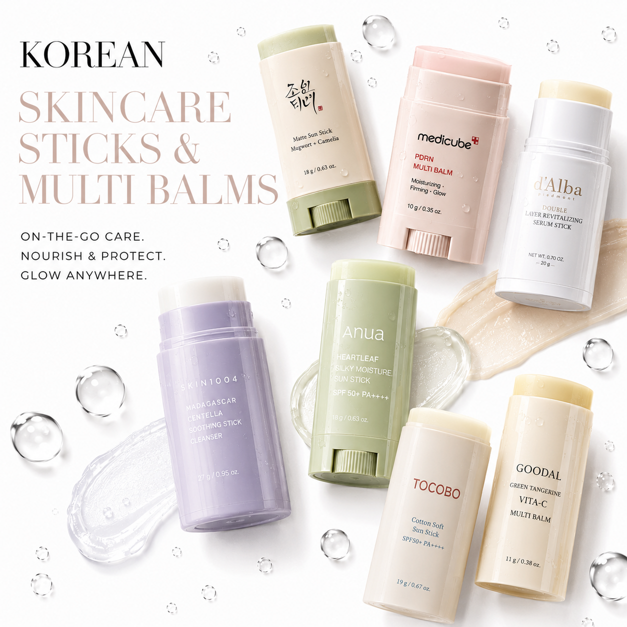Korean Skincare Sticks & Multi Balms