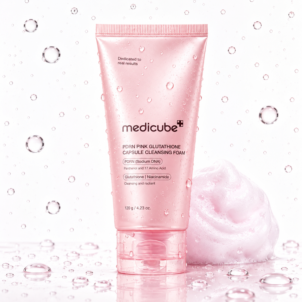 medicube - PDRN Pink Glutathione Capsule Cleansing Foam 120g
