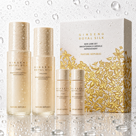 NATURE REPUBLIC - Ginseng Gold Silk Toner & Emulsion Set