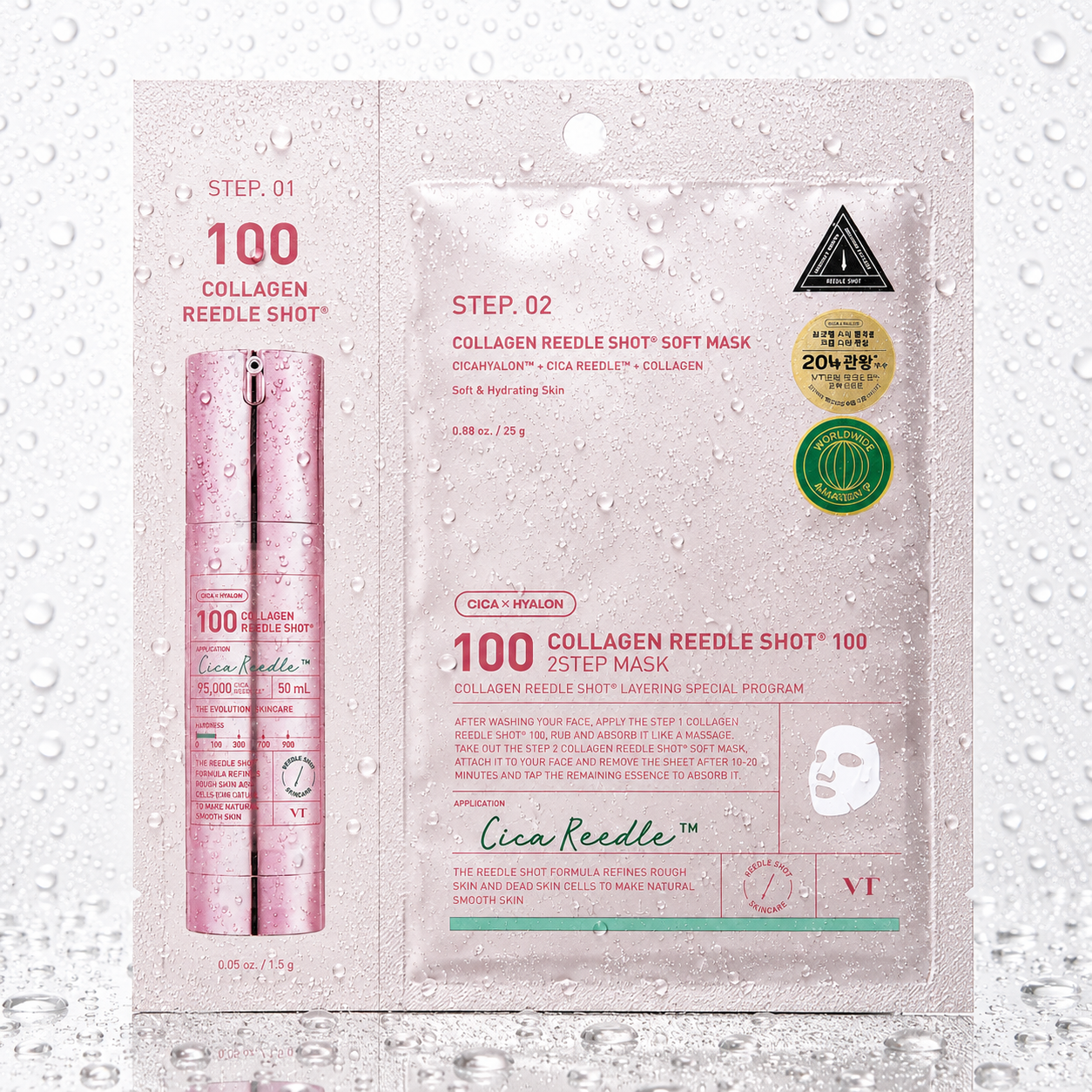 VT Cosmetics - COLLAGEN Reedles Shot 100hL 2 STEP MASK