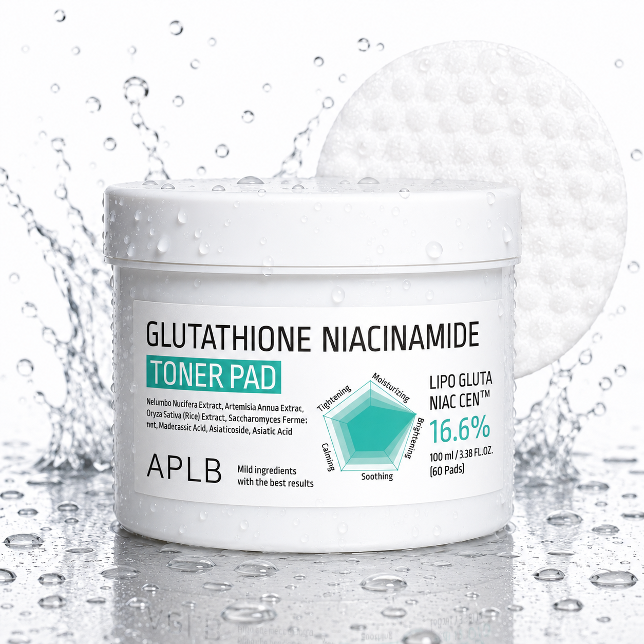 APLB - Glutathione Niacinamide Toner Pad 100ml/60ea