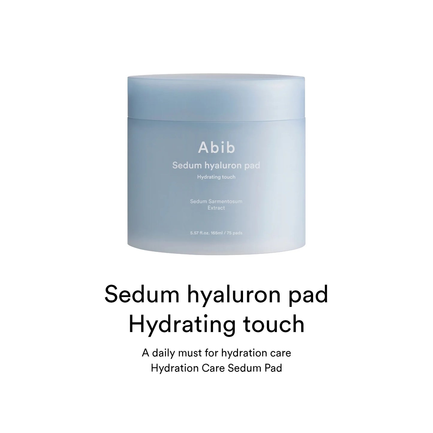 Abib - Tampons hydratants Sedum Hyaluron Toucher 165 ml, 75 tampons
