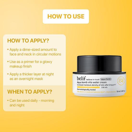 Belif - Aqua bomb vita water cream 50ml