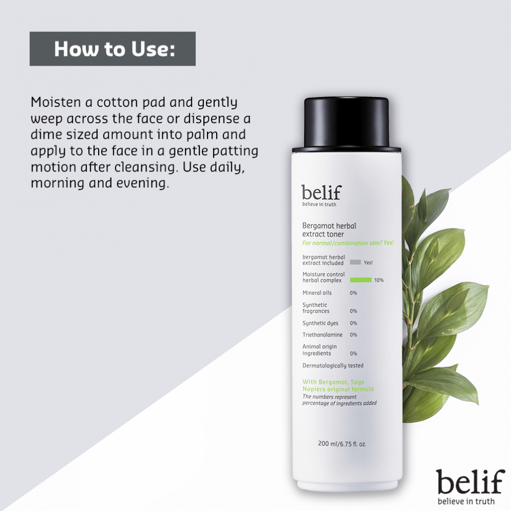 Belif - Bergamot Herbal Extract Toner 200ml