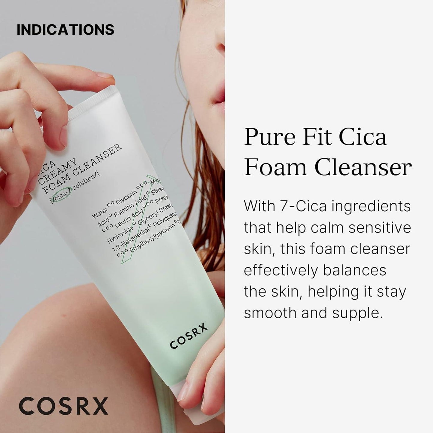 COSRX - Pure Fit Cica Creamy Foam Cleanser 150ml
