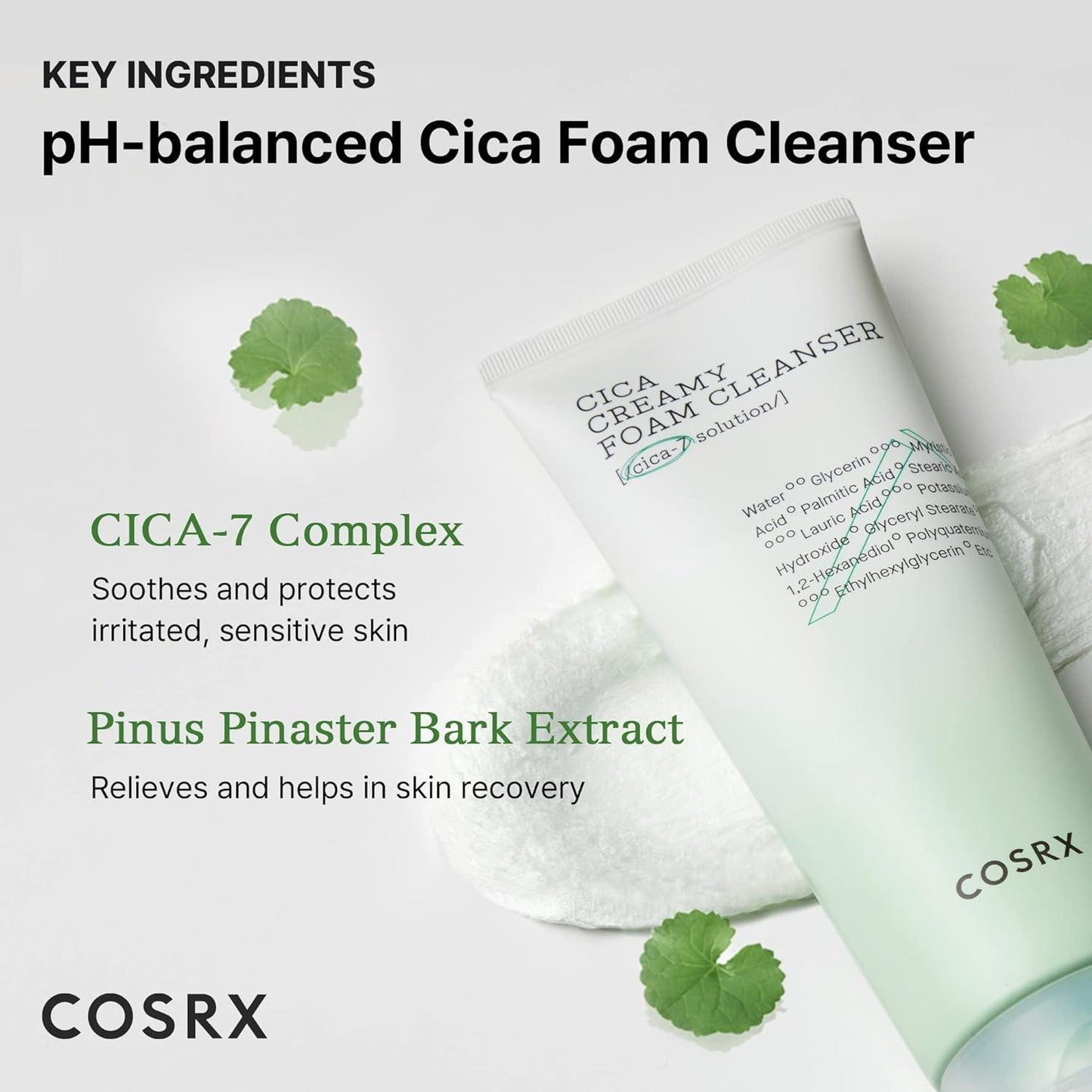 COSRX - Pure Fit Cica Creamy Foam Cleanser 150ml