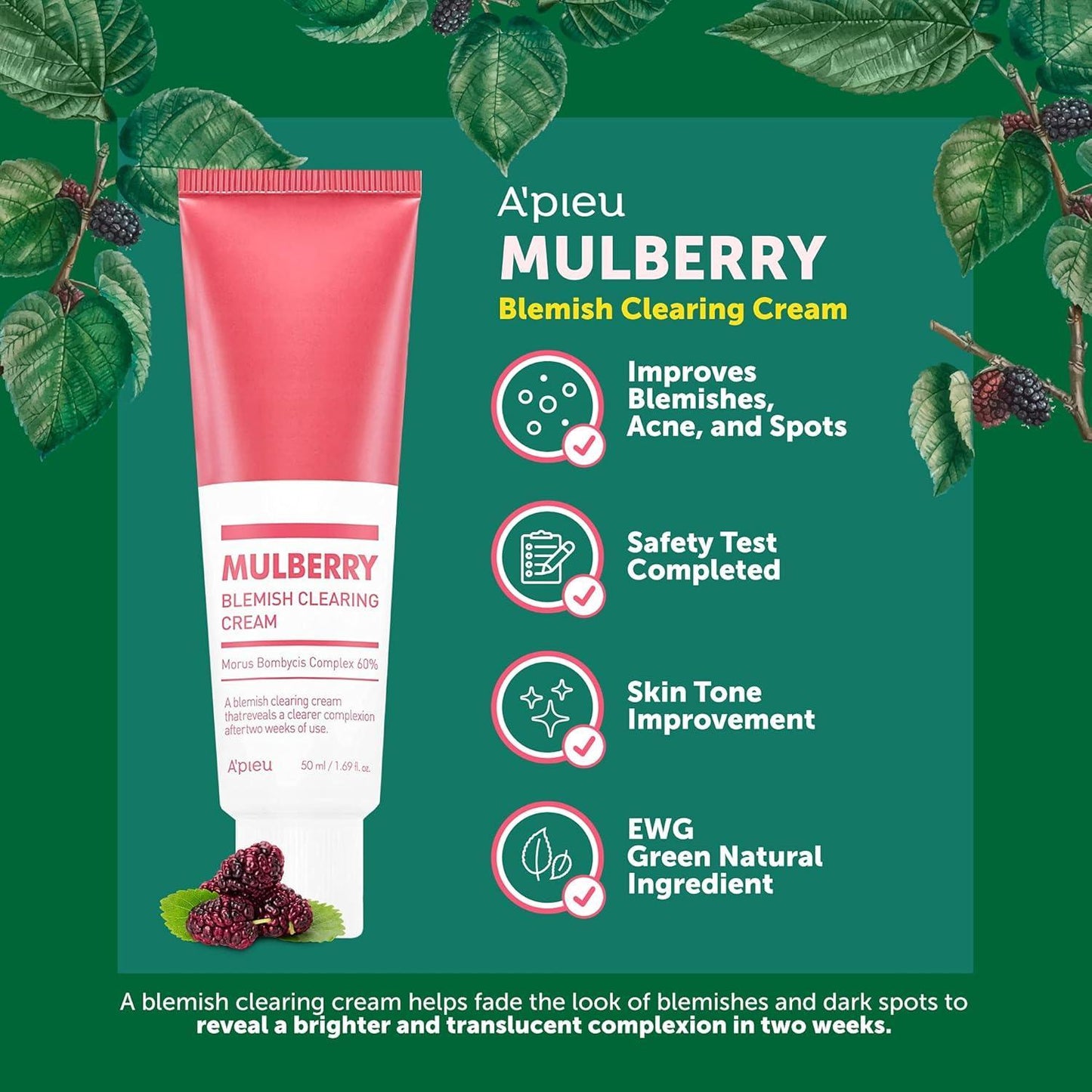 A’pieu - Mulberry Blemish Clearing Cream 50ml