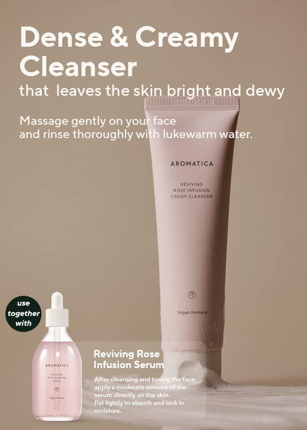 Aromatica - Crème nettoyante revitalisante à l'infusion de rose 145 g