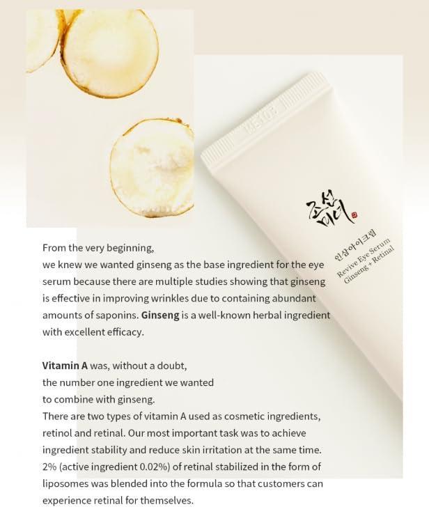 Beauty Of Joseon - Revive Eye Serum: Ginseng + Retinal 30ml