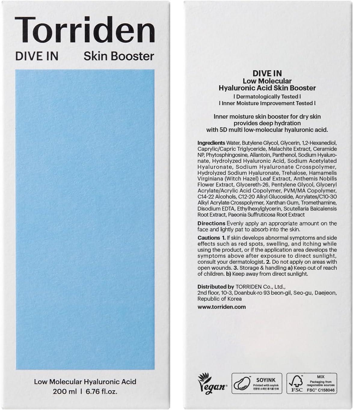 Torriden - DIVE IN Low Molecular Hyaluronic Acid Skin Booster 200ml