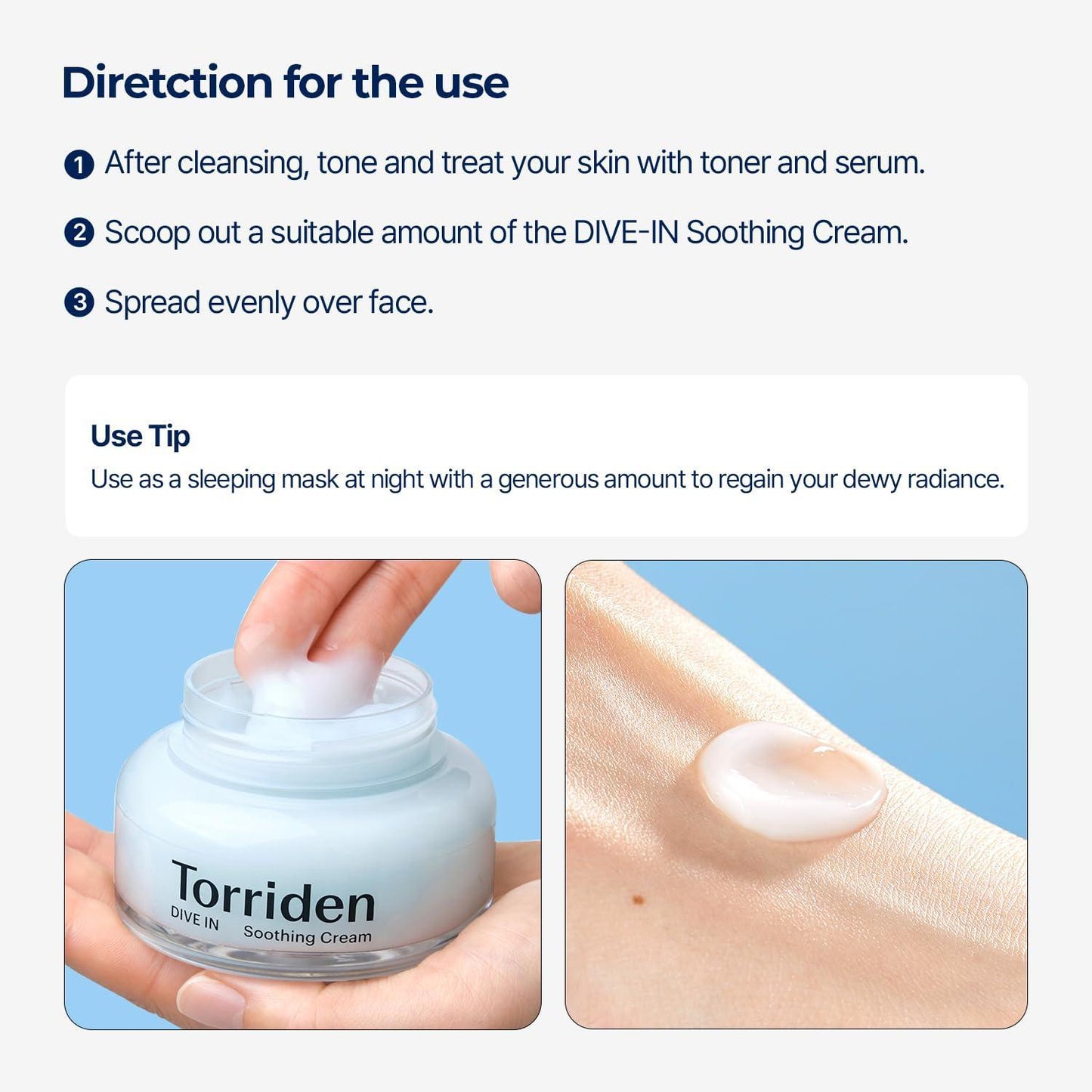 Torriden - DIVE IN Low Molecular Hyaluronic Acid Soothing Cream 100ml