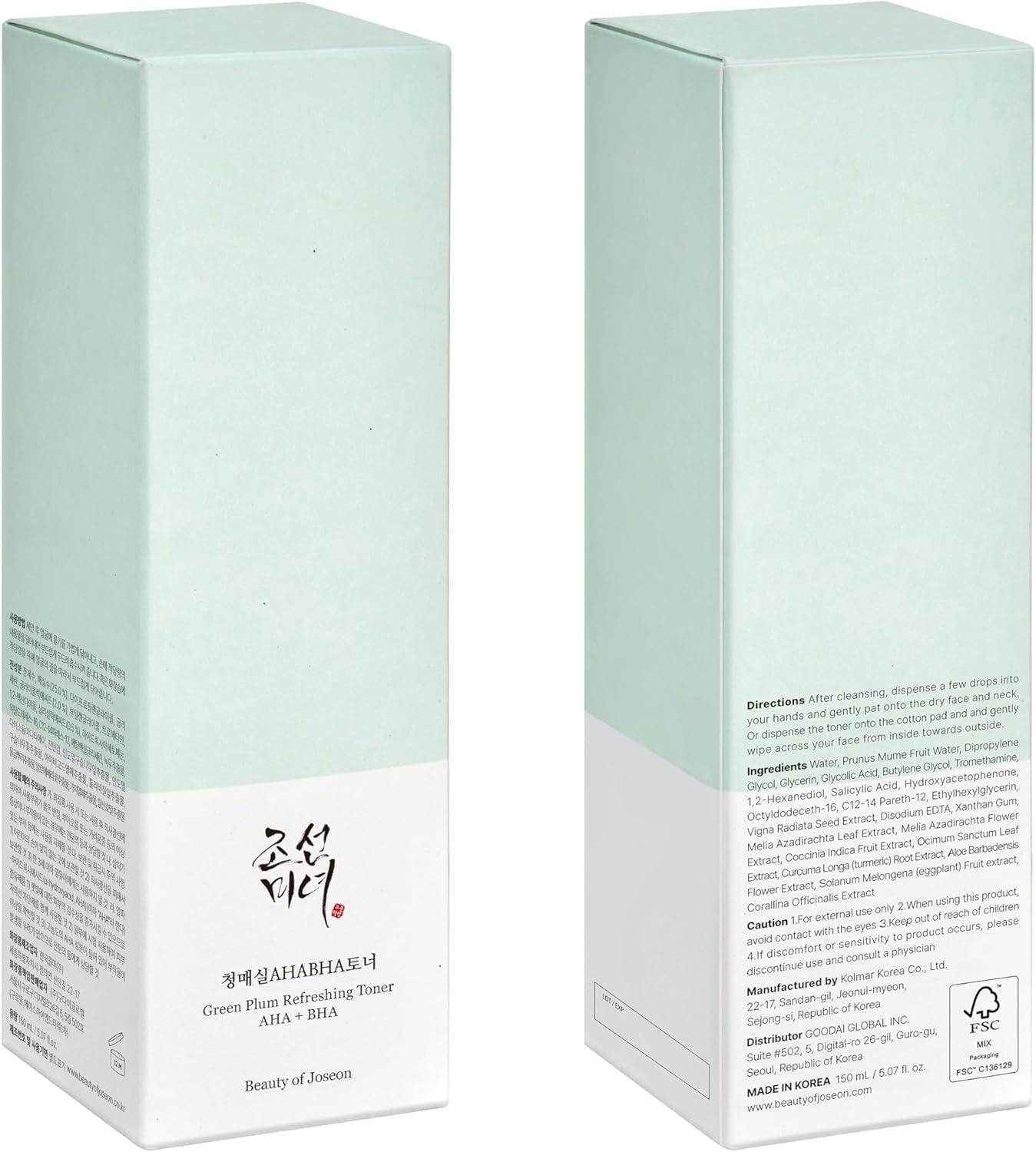 Beauty Of Joseon - Green Plum Refreshing Toner: AHA + BHA 150ml
