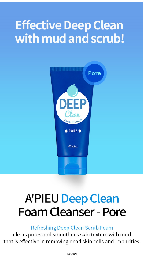 A’pieu - Deep Clean Foam Cleanser 130ml