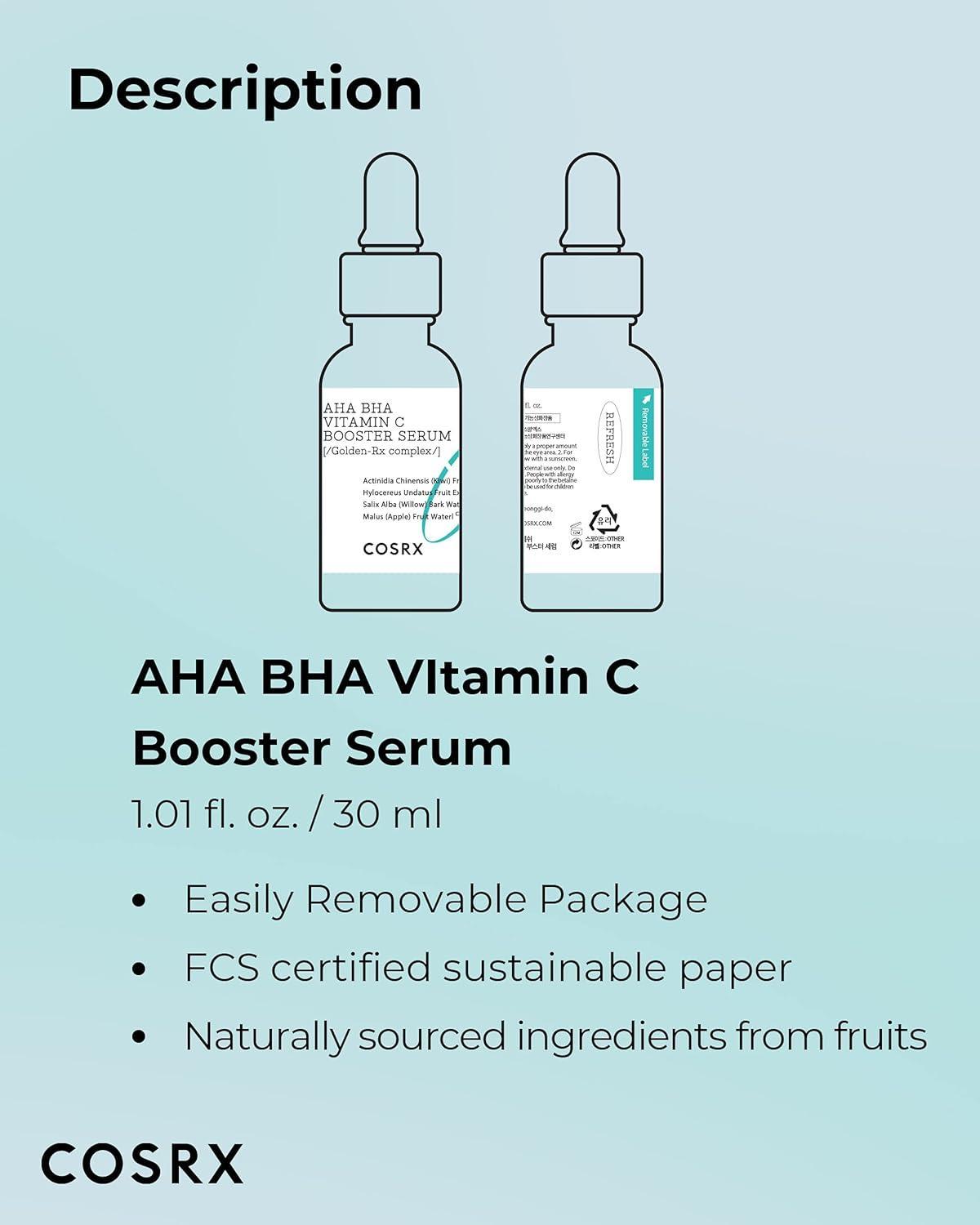 COSRX - Refresh AHA BHA Vitamin C Booster Serum 30ml
