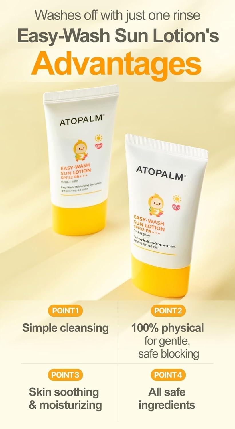 ATOPALM - Easy-Wash Sun Lotion SPF32 PA+++ 60ml