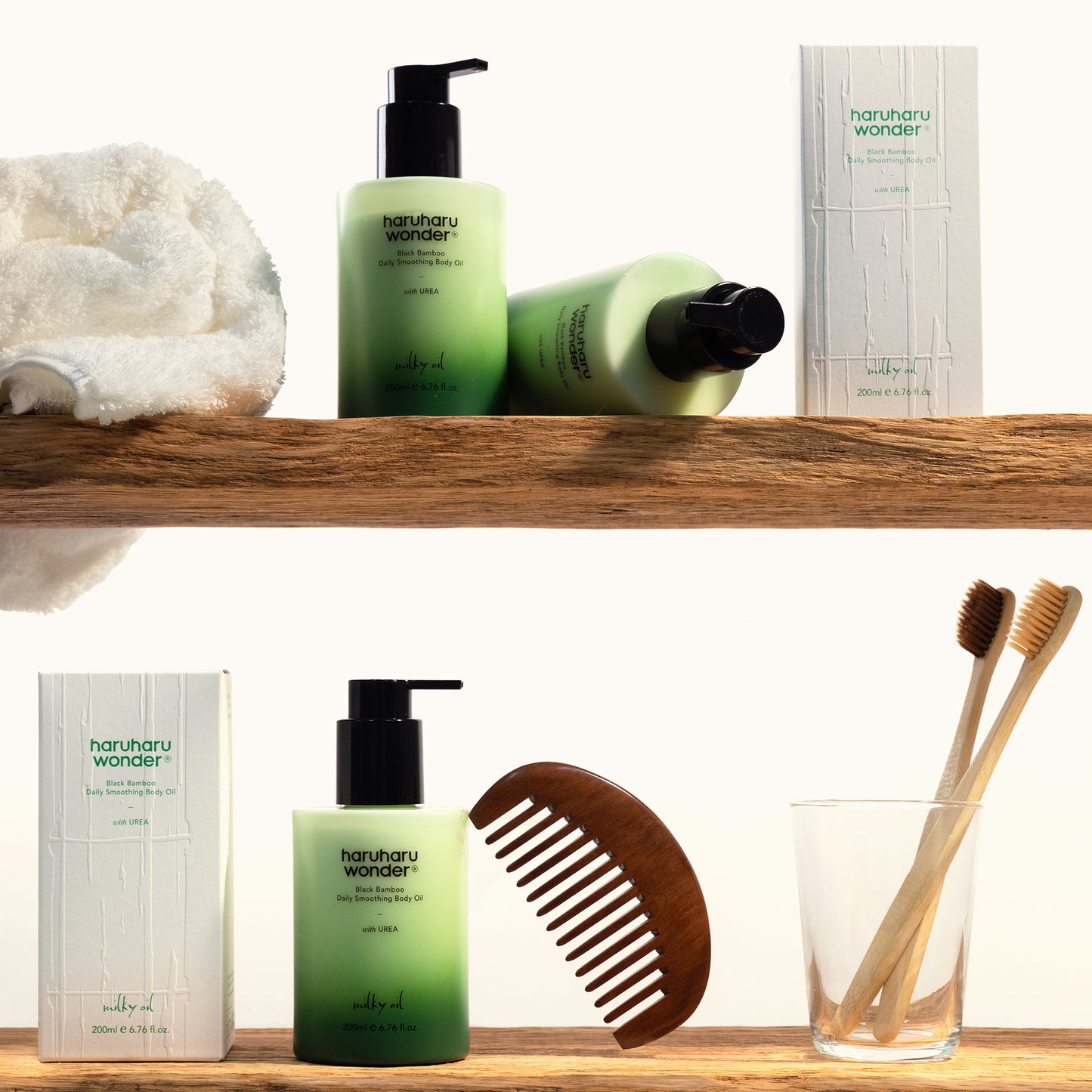 haruharu wonder - Black Bamboo Daily Smoothing Body Oil 200ml