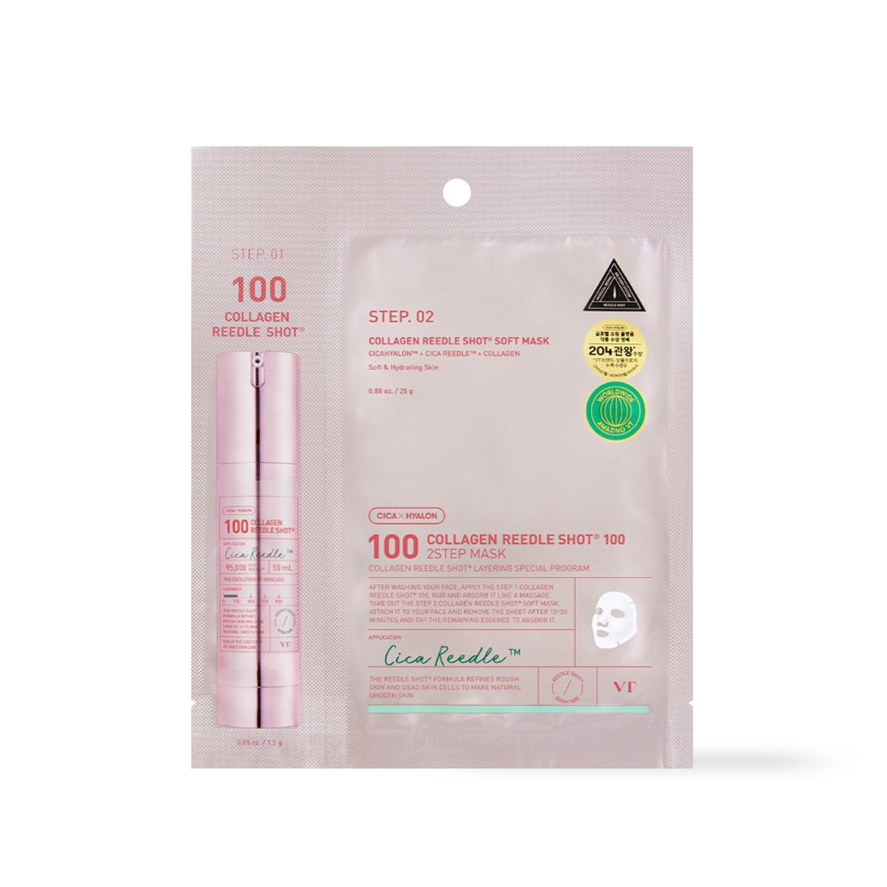 VT Cosmetics - COLLAGEN Reedles Shot 100hL 2 STEP MASK