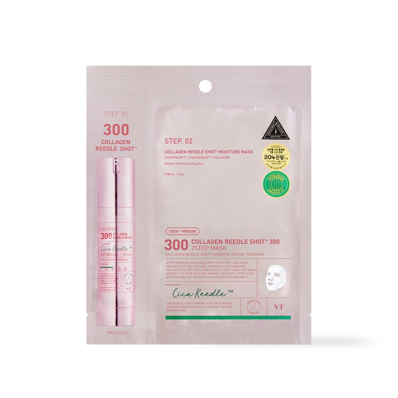 VT Cosmetics - COLLAGEN Reedles Shot 300hL 2 STEP MASK