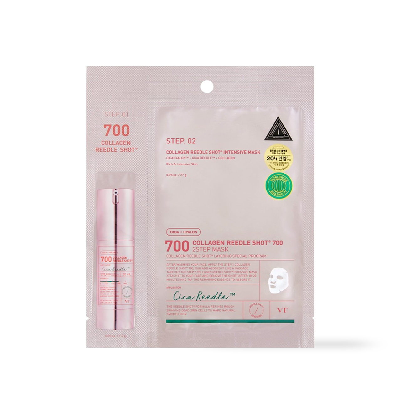 VT Cosmetics - COLLAGEN Reedles Shot 700hL 2 STEP MASK
