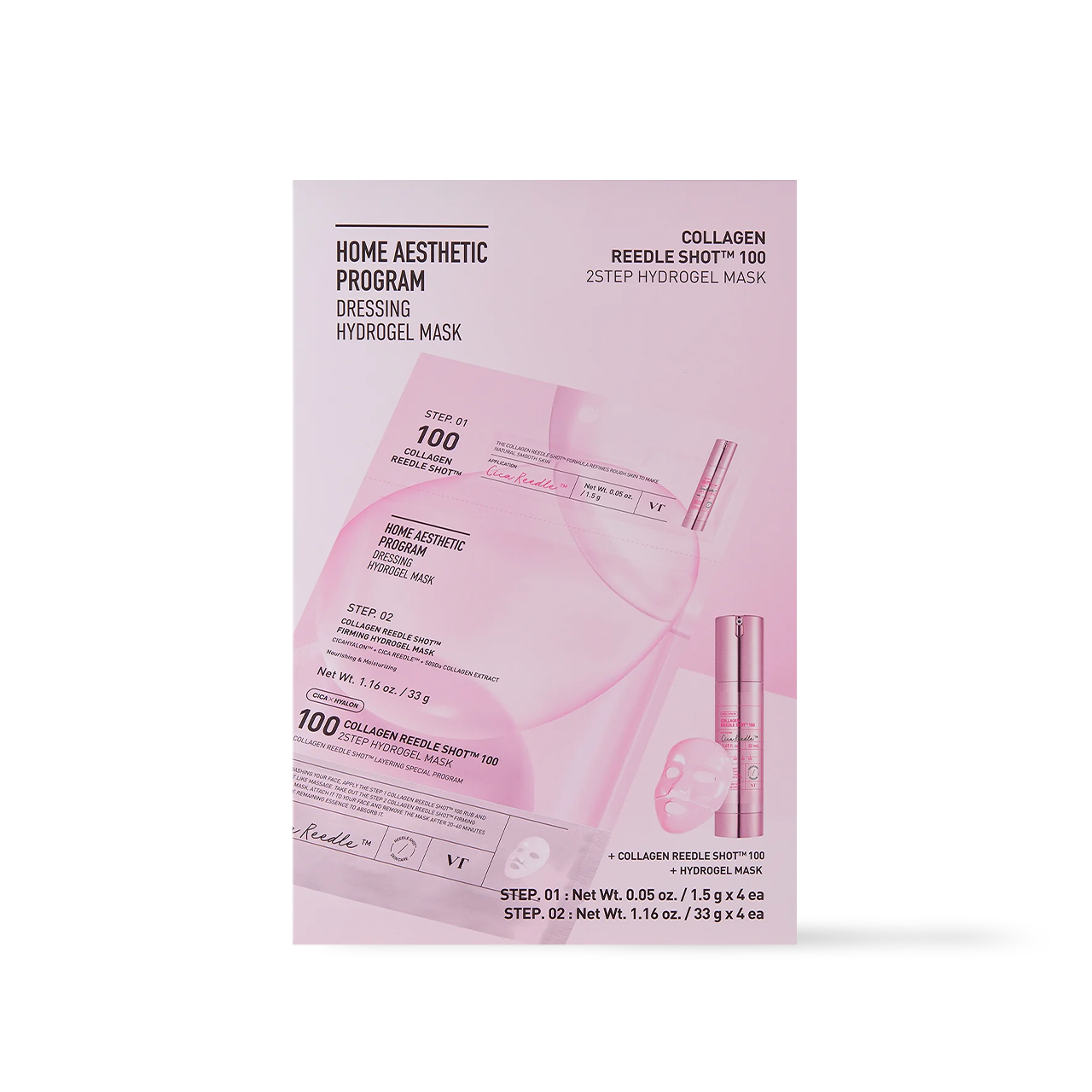 VT Cosmetics - COLLAGEN Reedle Shot 100 2STEP Hydrogel Mask 4ea