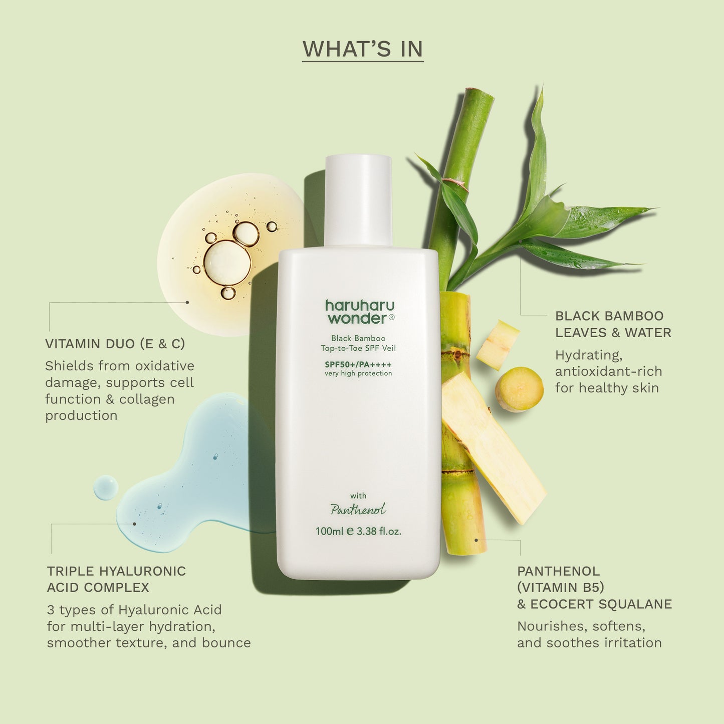 haruharu wonder - Black Bamboo Top-to-Toe SPF Veil 100ml
