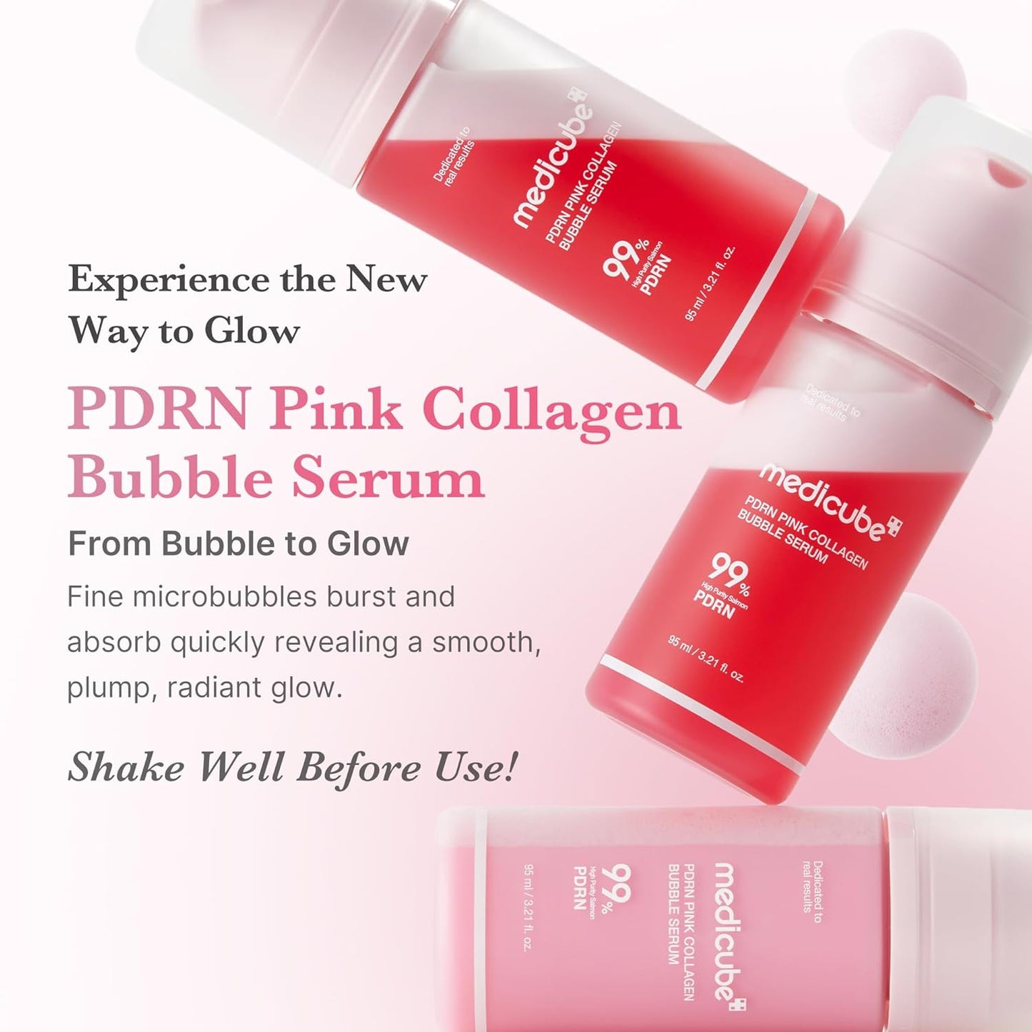 Medicube - PDRN Pink Collagen Bubble Serum 95ml ml
