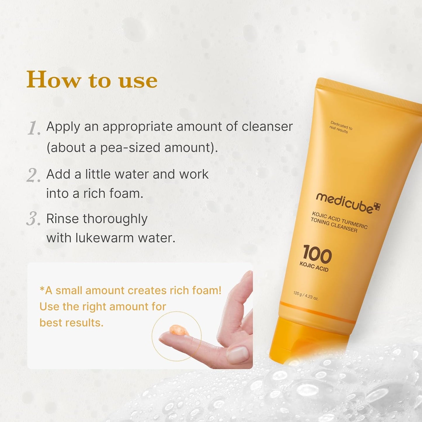 Medicube - Kojic Acid Turmeric Toning Cleanser 120g