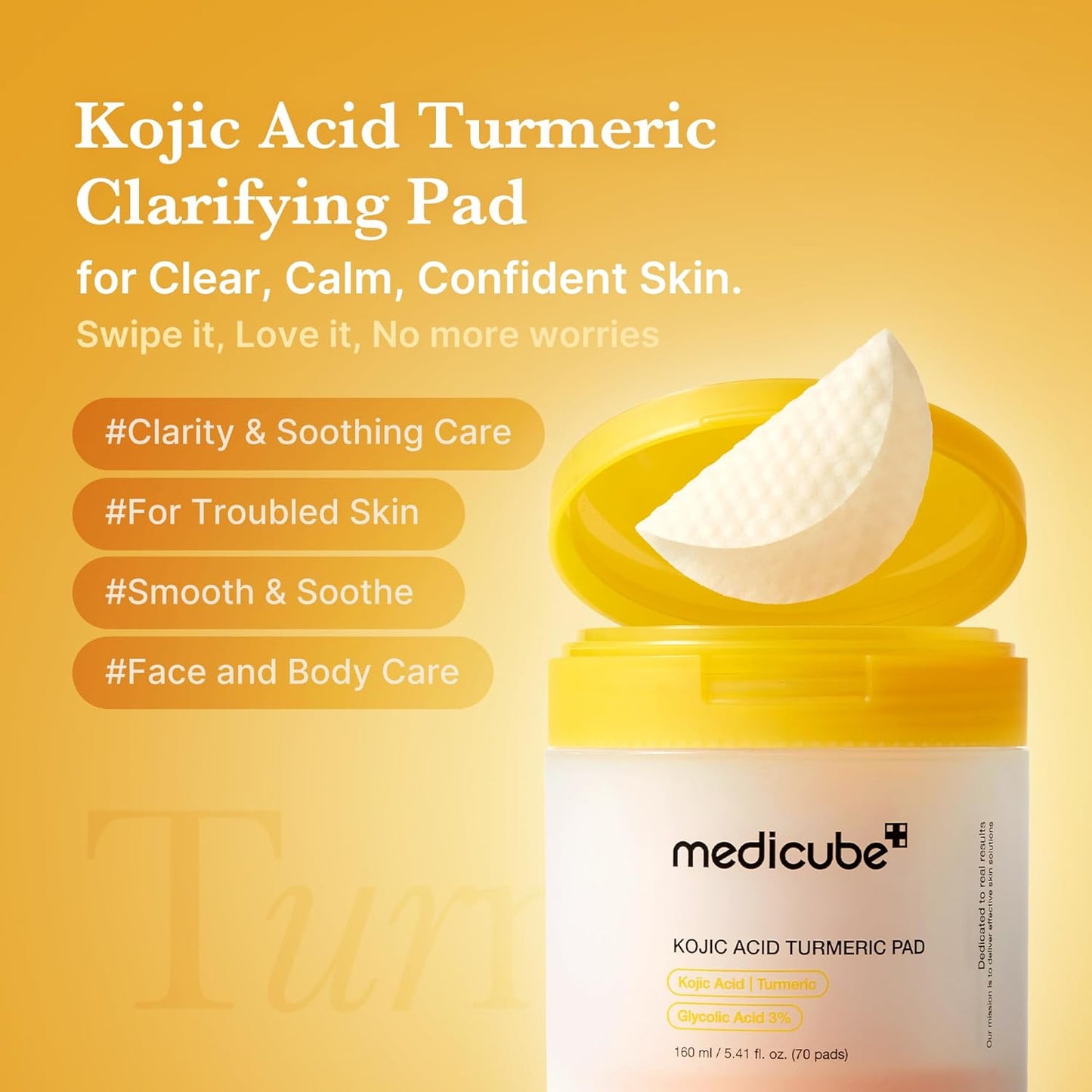 Medicube - Kojic Acid Tumeric Toner Pad 70pcs