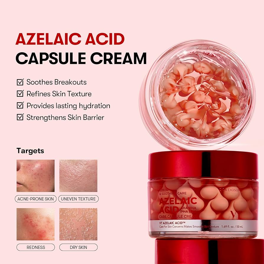 VT Cosmetics - Azelaic Acid AHA BHA PHA LHA Care Capsule Cream 50ml