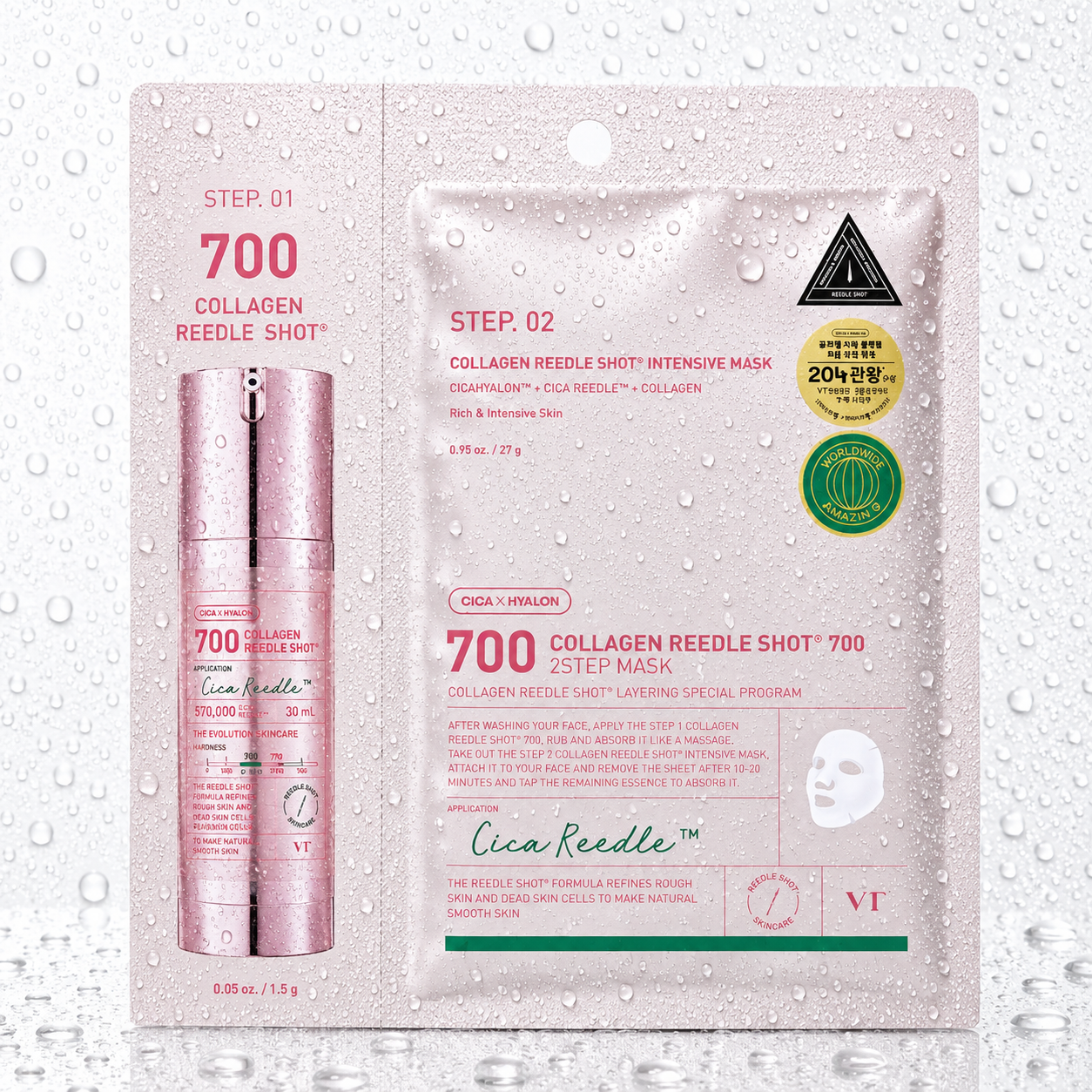 VT Cosmetics - COLLAGEN Reedles Shot 700hL 2 STEP MASK