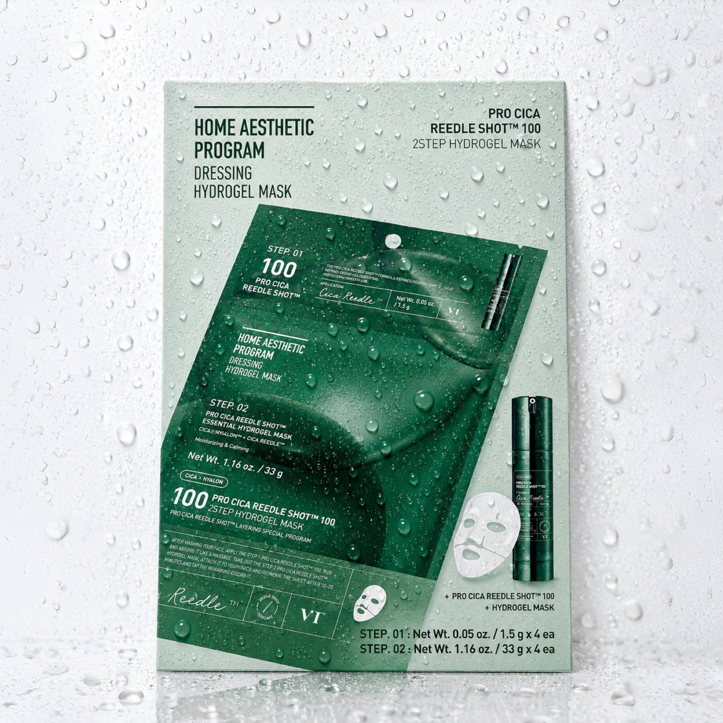 VT Cosmetics - PRO CICA Reedle Shot 100 2STEP Hydrogel Mask 4ea