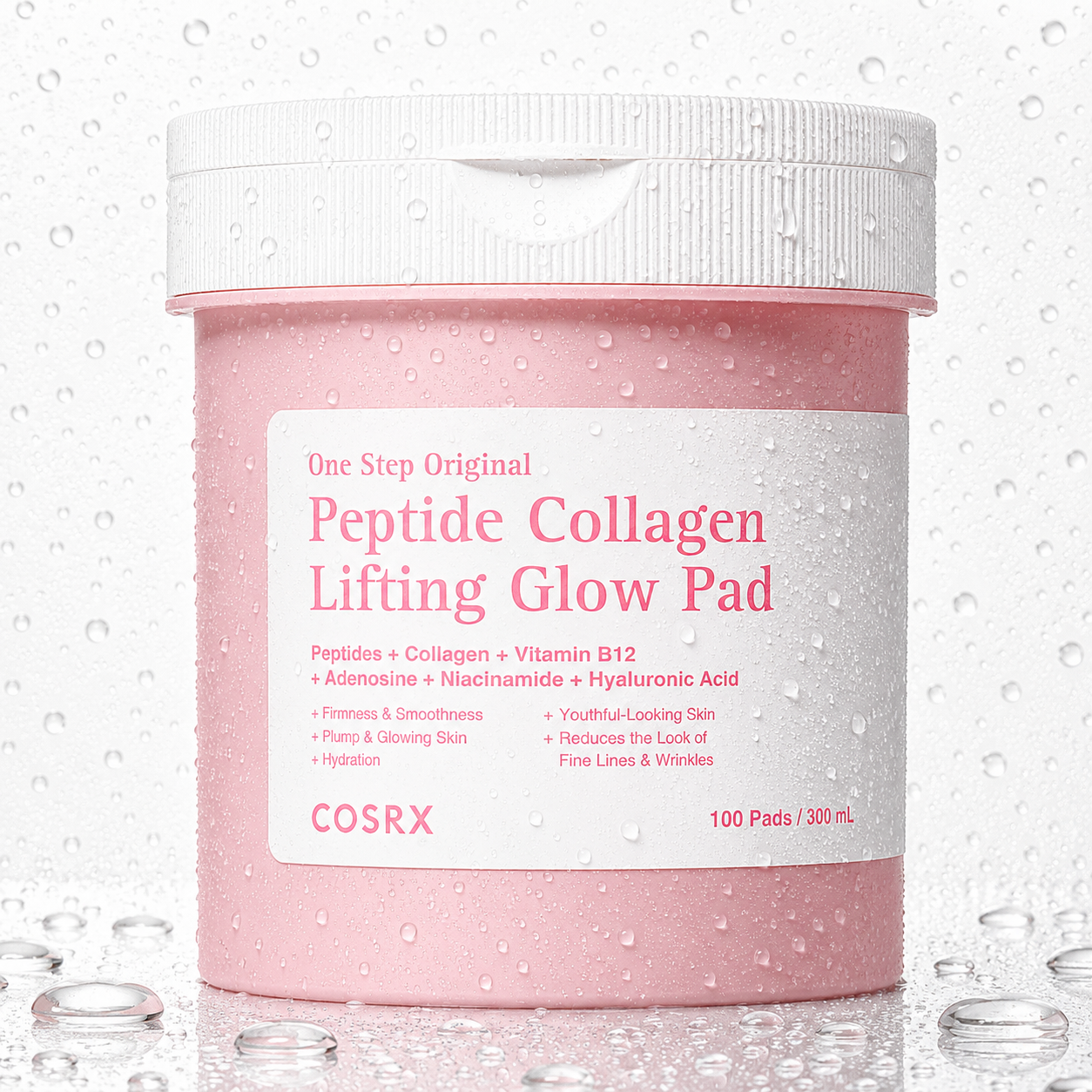 COSRX - One Step Original
Peptide Collagen
Lifting Glow Pad 300ml/100ea