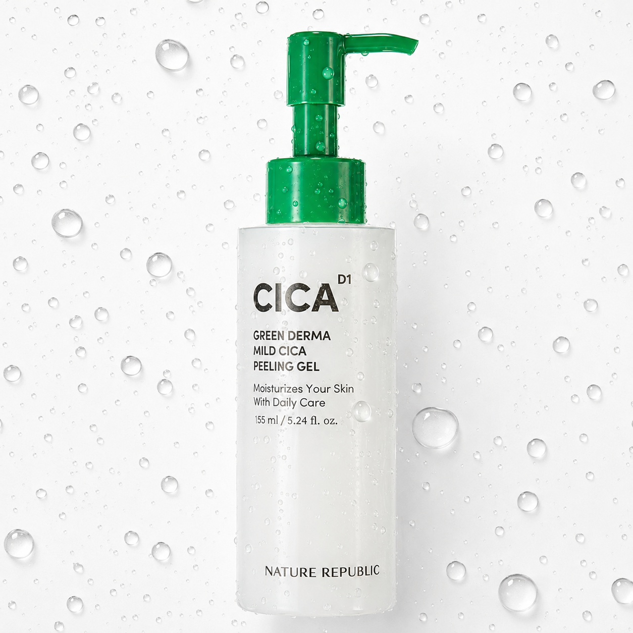 NATURE REPUBLIC - Green Derma Mild Cica Peeling Gel 155ml