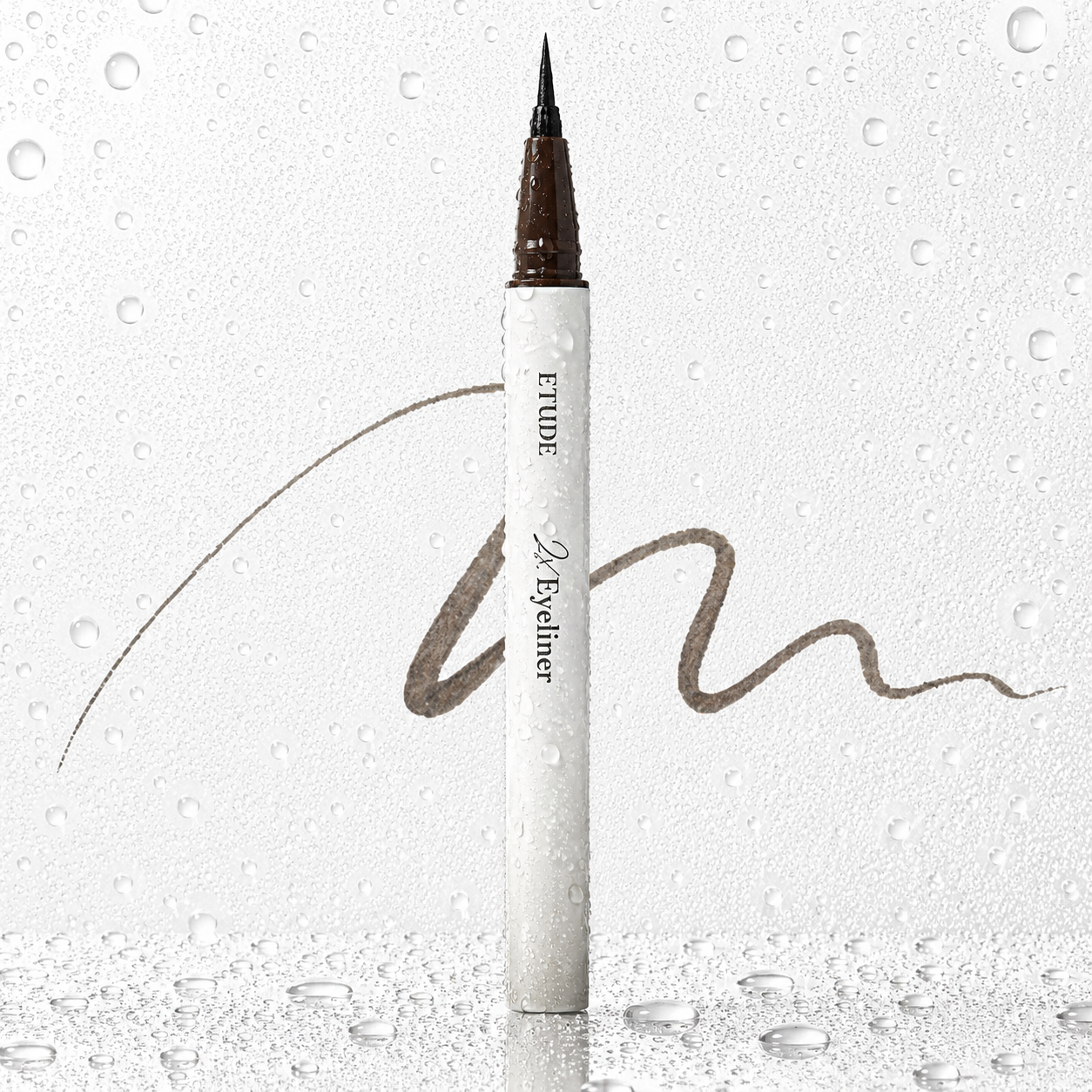 Etude House - 2X Tinting Eyeliner - 01 Soft Deep Brown
