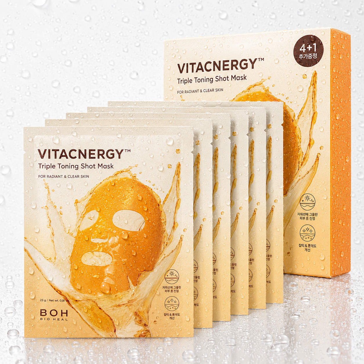 BIO HEAL BOH - VITACNERGY Triple Toning Shot Mask 23g X (4+1)ea