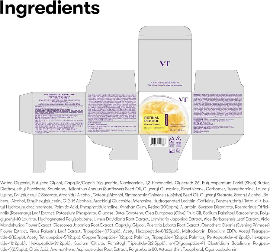 VT Cosmetics - Retinal Peptide Capsule Cream 50ml
