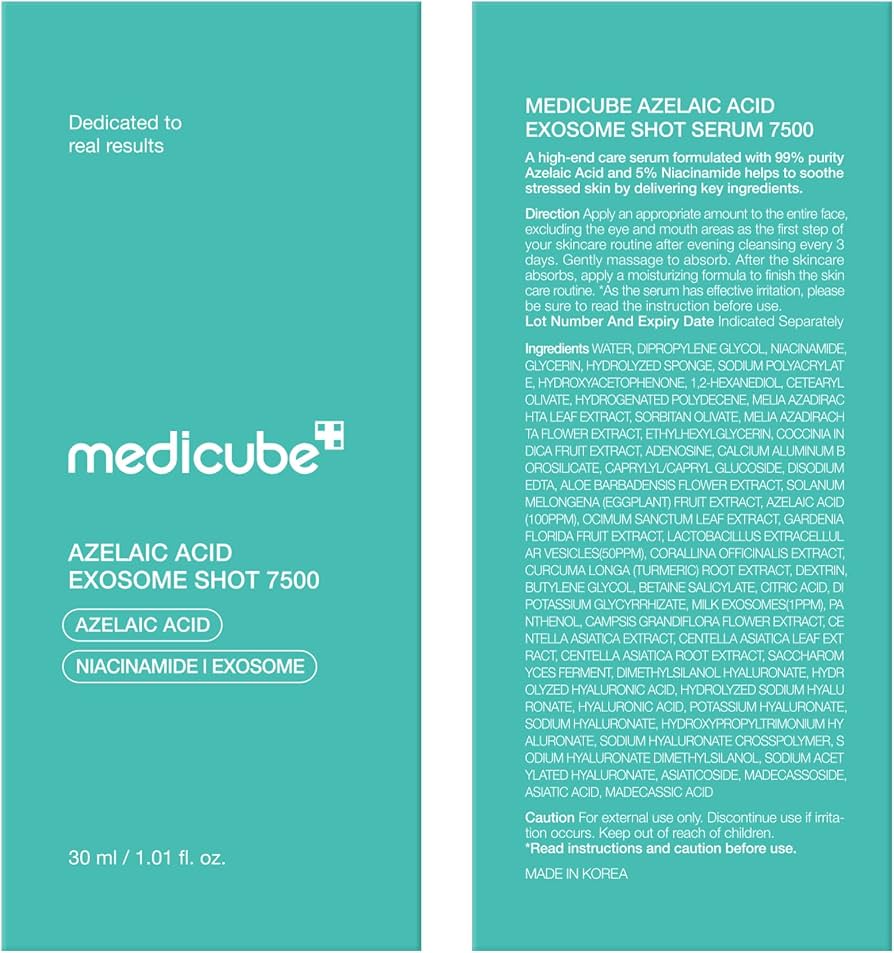 medicube - Exosome Shot Azelaic Acid 7,500 PPM Spicule Facial Serum 30ml